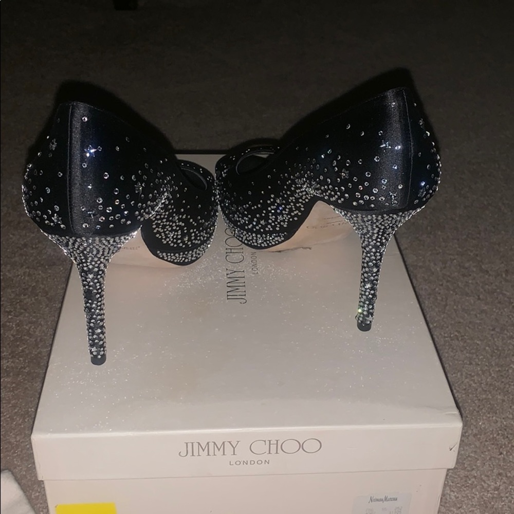 JIMMY Choo London Satin Hotflix black NIB - Picture 10 of 16